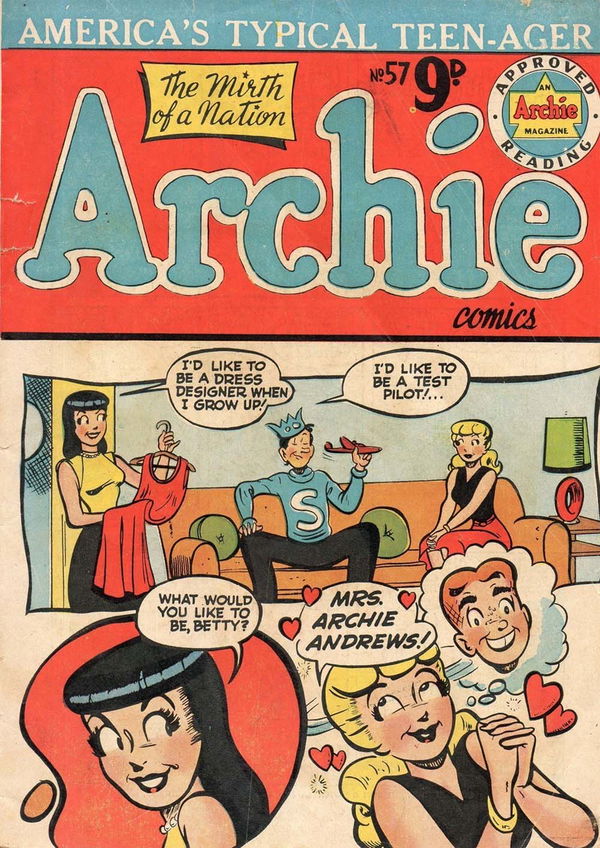 Archie Comics (HJ Edwards, 1950 series) #57 ([March 1955?])