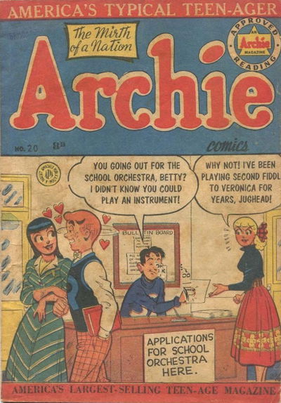 Archie Comics (HJ Edwards, 1950 series) #20 [1952?]