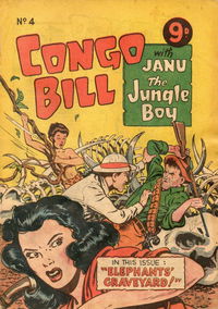 Congo Bill with Janu the Jungle Boy (Colour Comics, 1955 series) #4 [July 1955?]