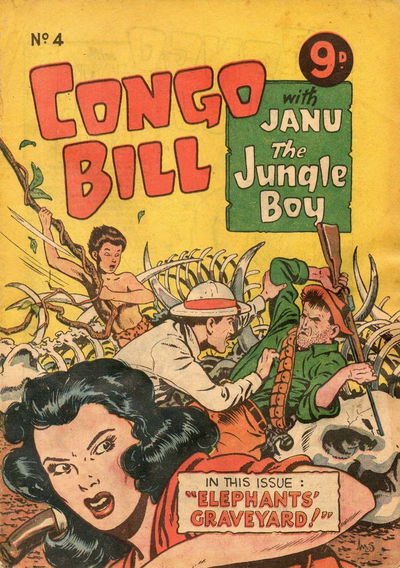 Congo Bill with Janu the Jungle Boy (Colour Comics, 1955 series) #4 [July 1955?]