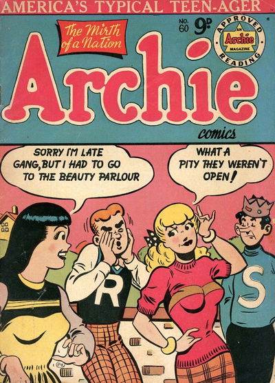 Archie Comics (HJ Edwards, 1950 series) #60 ([1955?])
