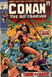Conan the Barbarian (Marvel, 1970 series)  #1 (October 1970) — The Coming of Conan!
