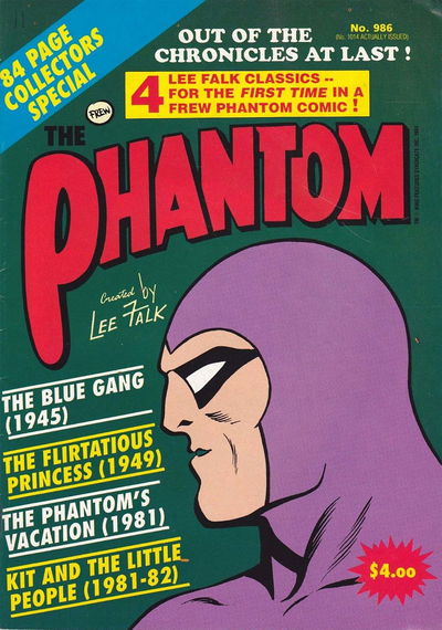 The Phantom (Frew, 1983 series) #986 [1014] (July 1991) [July 1991]