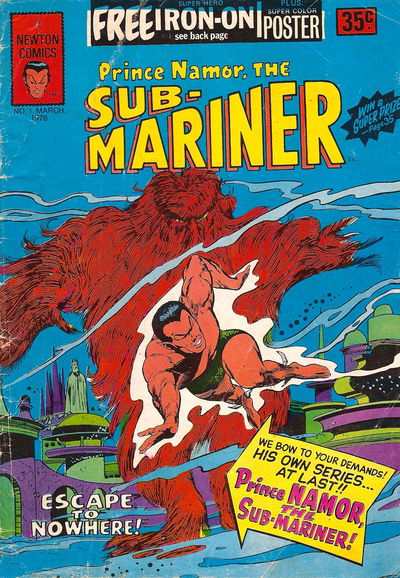 Prince Namor, The Sub-Mariner (Newton, 1976? series) #1 March 1976