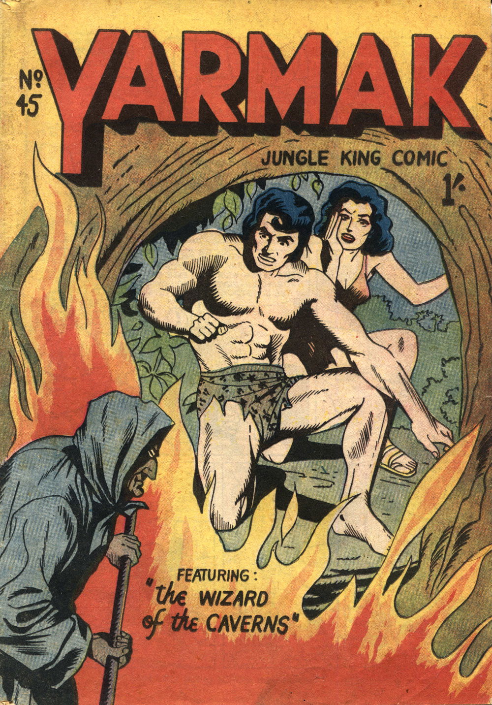 Yarmak Jungle King Comic (Youngs, 1949 series) #45 ([July 1953?])