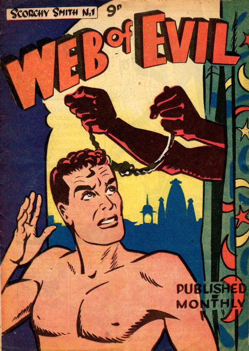 Scorchy Smith (Pyramid, 1955? series) #1 — Web of Evil ([1955?])