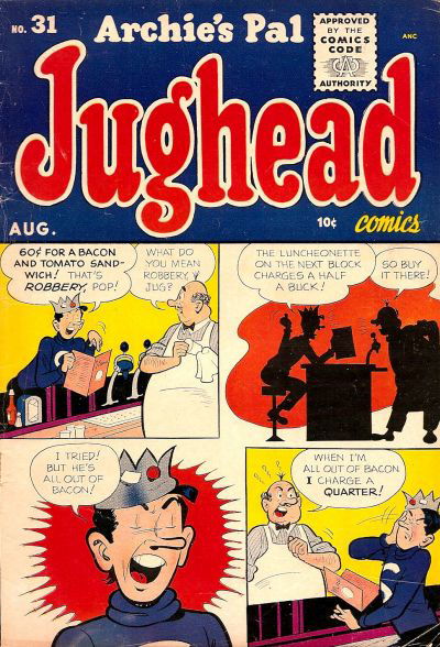 Archie's Pal Jughead (Archie, 1949? series) #31 (August 1955)