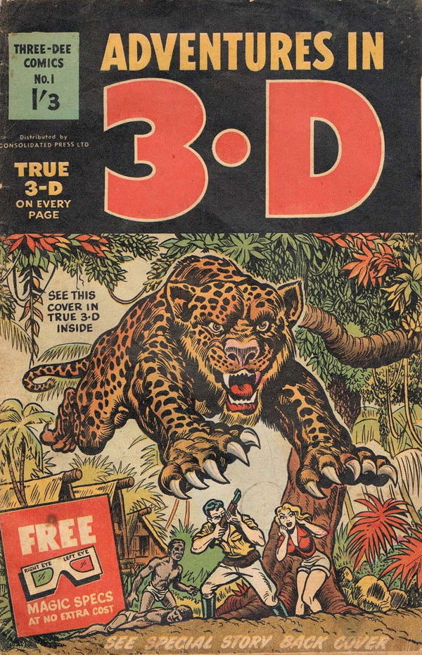 Three-Dee Comics (Red Circle, 1954?)  — Adventures in 3-D [1954?]