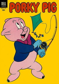 Porky Pig (Dell, 1952 series)  #39 (March-April 1955) — Untitled [Kite on Fishing Pole]