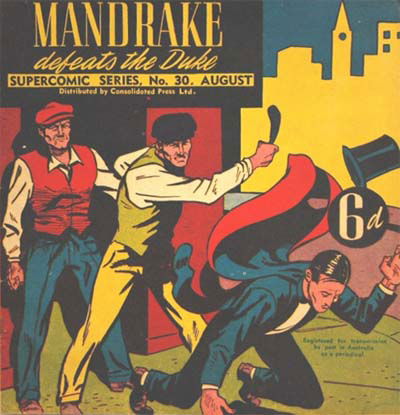 The Supercomic Series (Consolidated Press, 1948 series) #30 — Mandrake (August 1950)