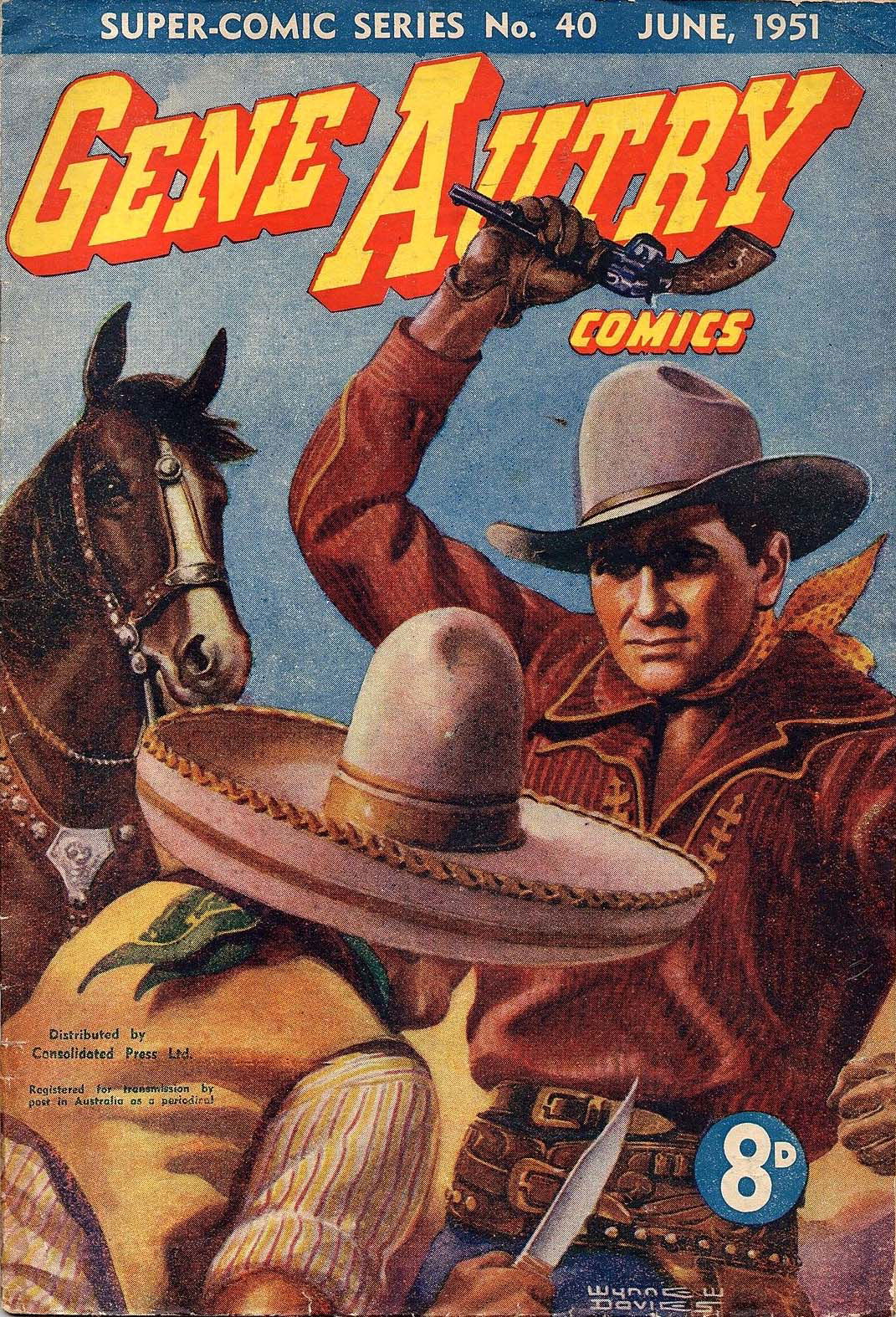 The Supercomic Series (Consolidated Press, 1948 series) #40 — Super-Comic Series Gene Autry Comics (June 1951)