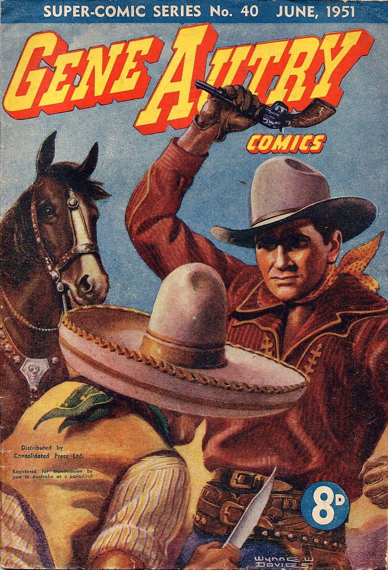 The Supercomic Series (Consolidated Press, 1948 series) #40 — Super-Comic Series Gene Autry Comics (June 1951)
