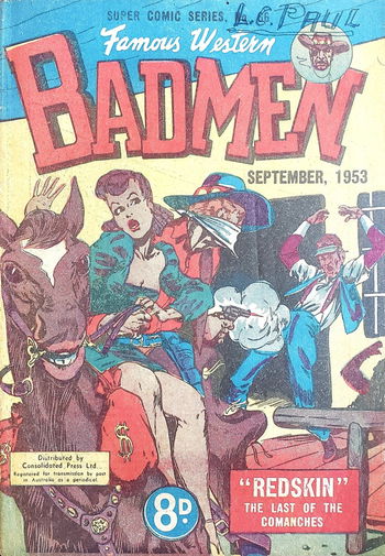 The Supercomic Series (Consolidated Press, 1948 series) #66 (September 1953) — Famous Western Badmen