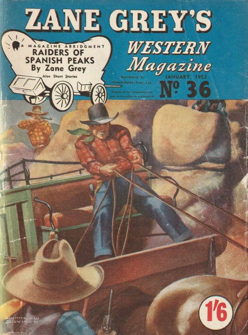 Zane Grey's Western Magazine (Shakespeare Head, 1949 series) #36 — Raiders of Spanish Peaks (January 1952)
