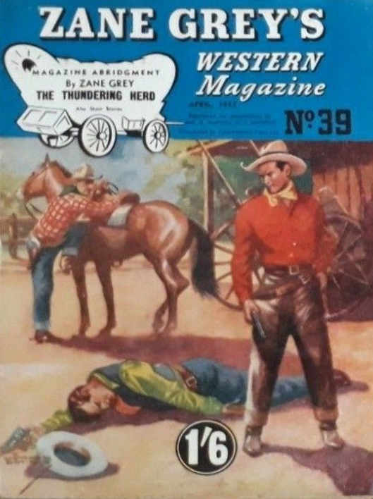 Zane Grey's Western Magazine (Shakespeare Head, 1949 series) #39 — The Thundering Herd (April 1952)