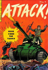 Attack (Youthful, 1952 series)  #2 (July 1952) — Here Come the Tanks