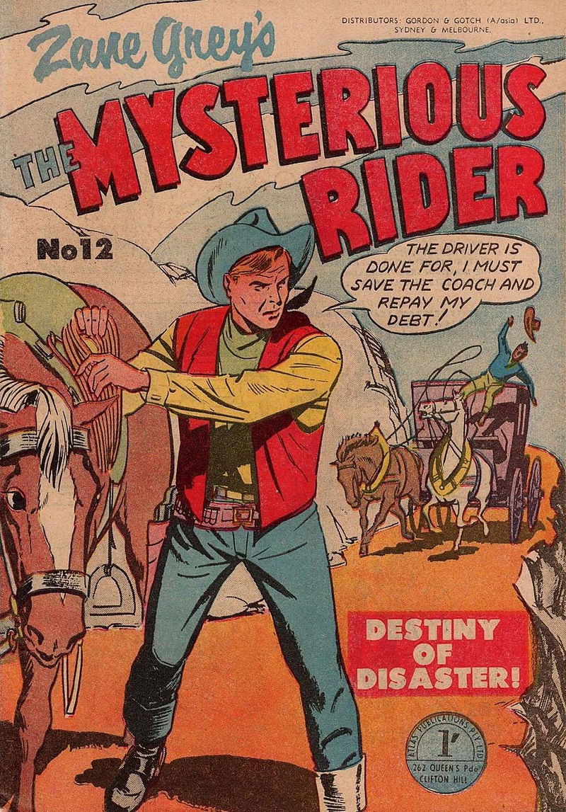Zane Grey's (Atlas, 1955 series) #12 — The Mysterious Rider ([1956?])