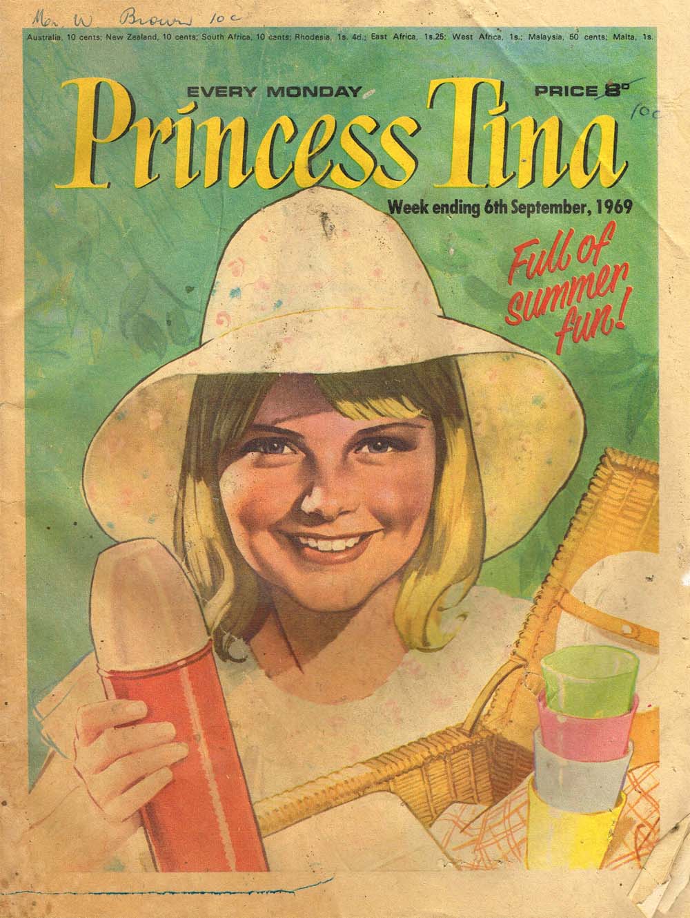 Princess Tina (Fleetway, 1968? series)  (6 September 1969)