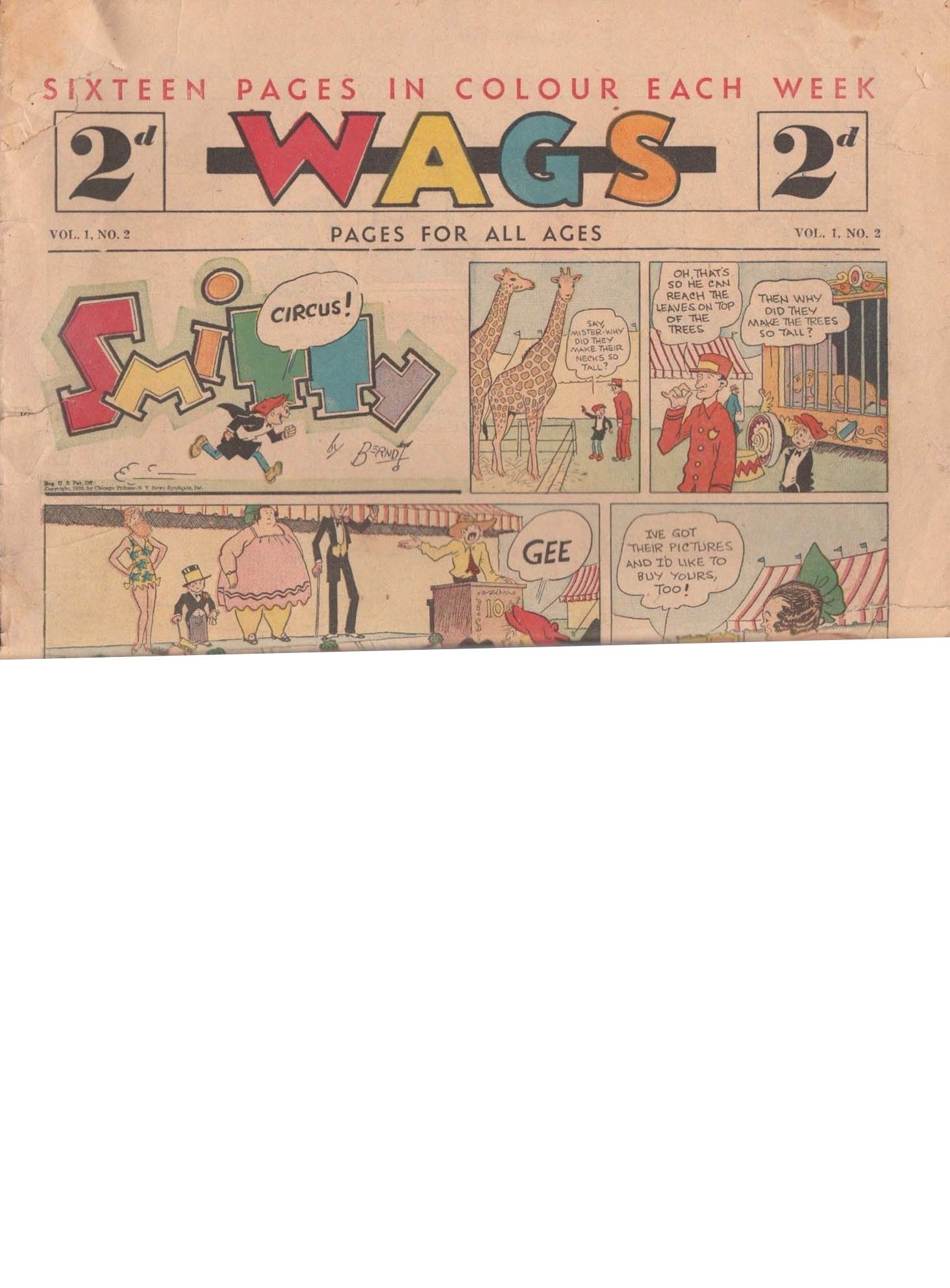Wags Pages for All Ages (Joshua B. Powers, 1936 series) v1#2 ([15 September 1936])