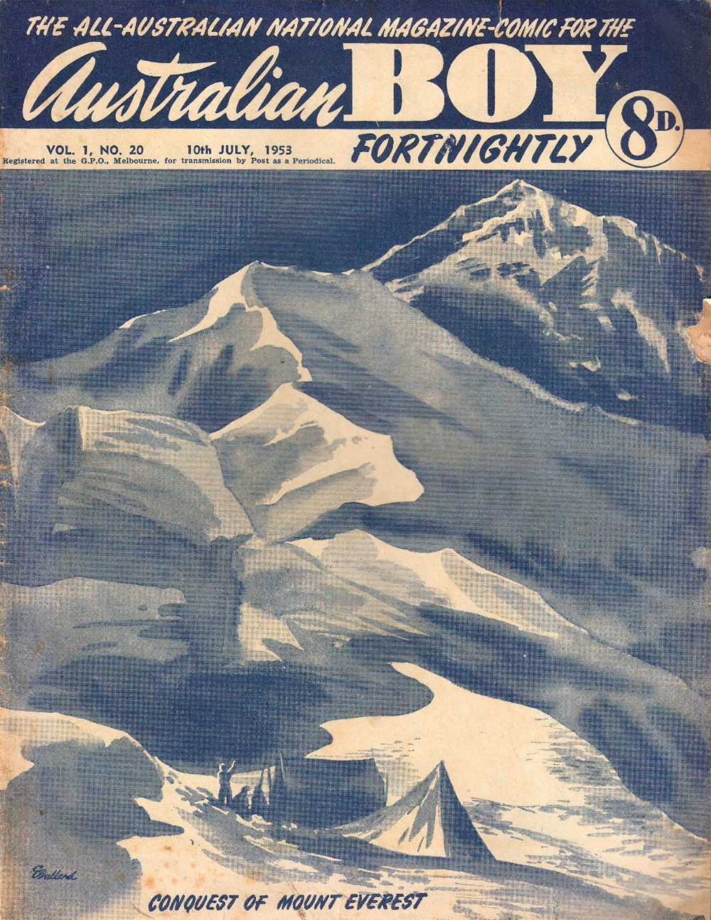 The Australian Boy Fortnightly (Standard Newspapers, 1953 series) v1#20 (10 July 1953)