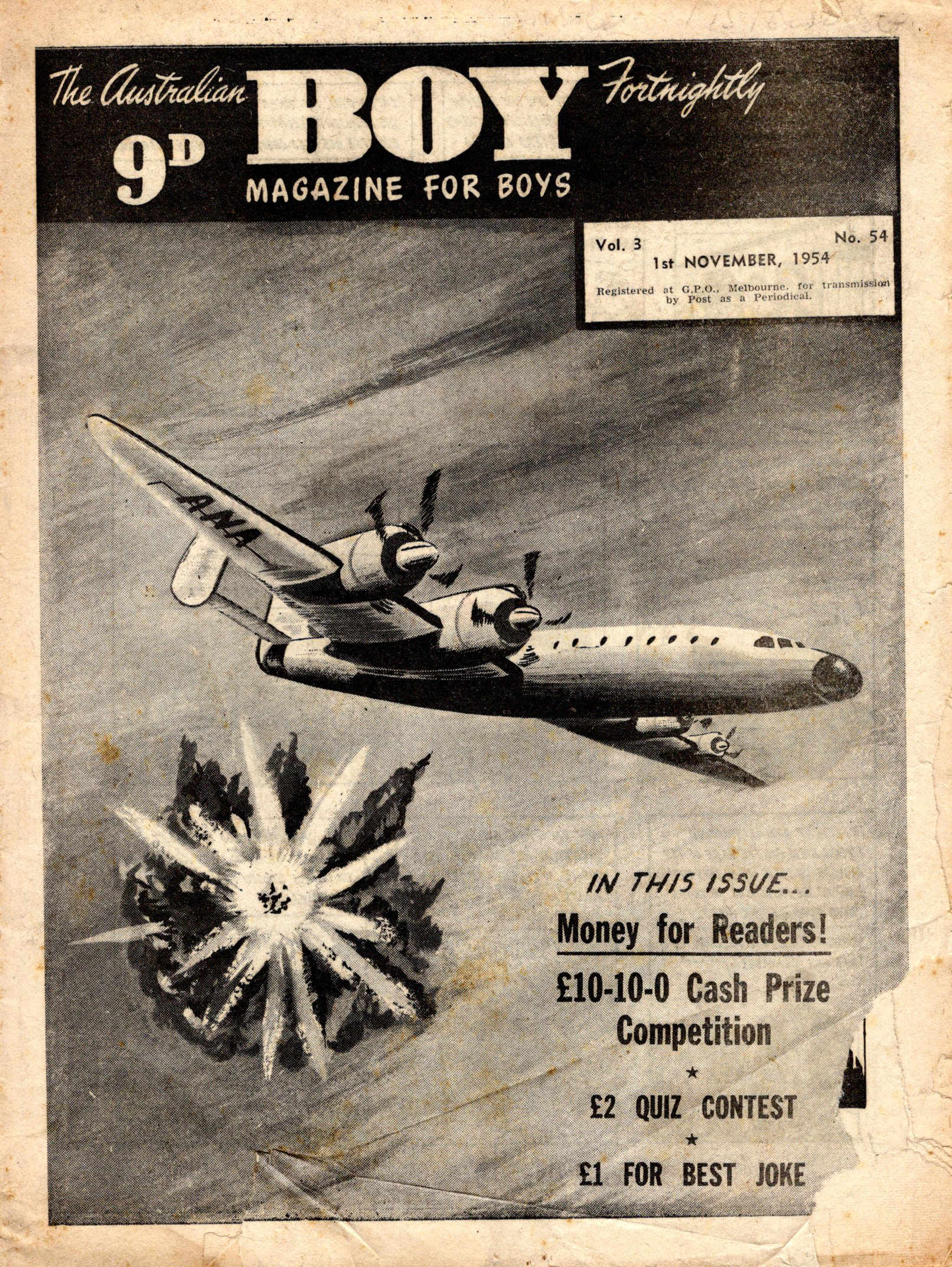 The Australian Boy Fortnightly (Standard Newspapers, 1953 series) v3#54 (1 November 1954)
