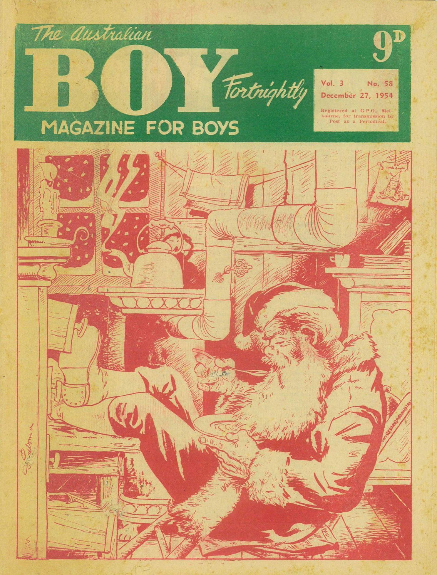 The Australian Boy Fortnightly (Standard Newspapers, 1953 series) v3#58 (27 December 1954)