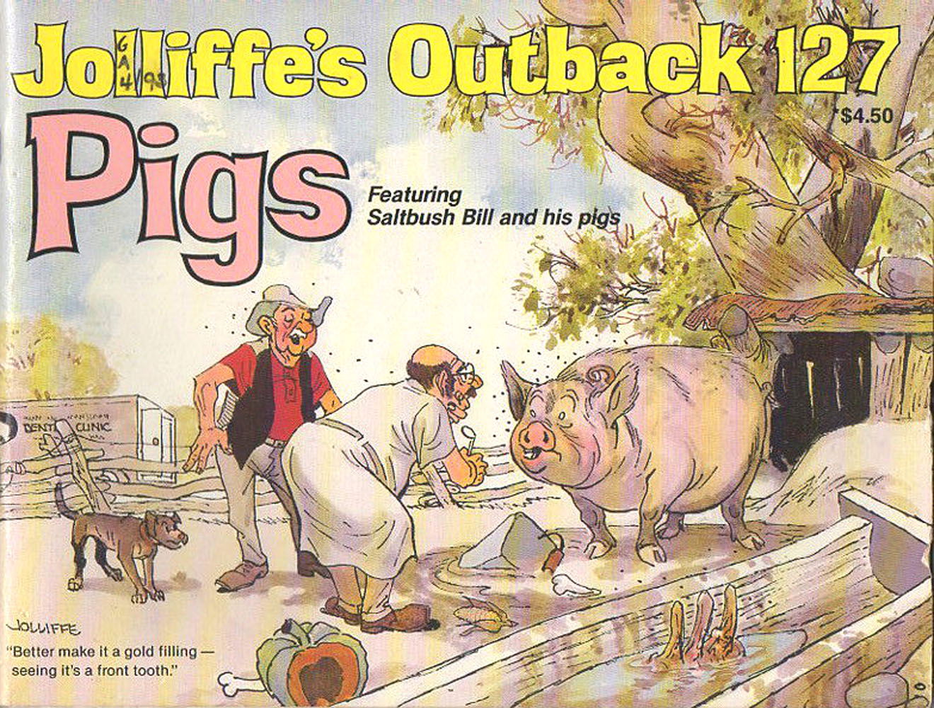 Jolliffe's Outback Cartoons & Australiana (Jolliffe, 1979? series) #127 — Pigs ([November 1992])