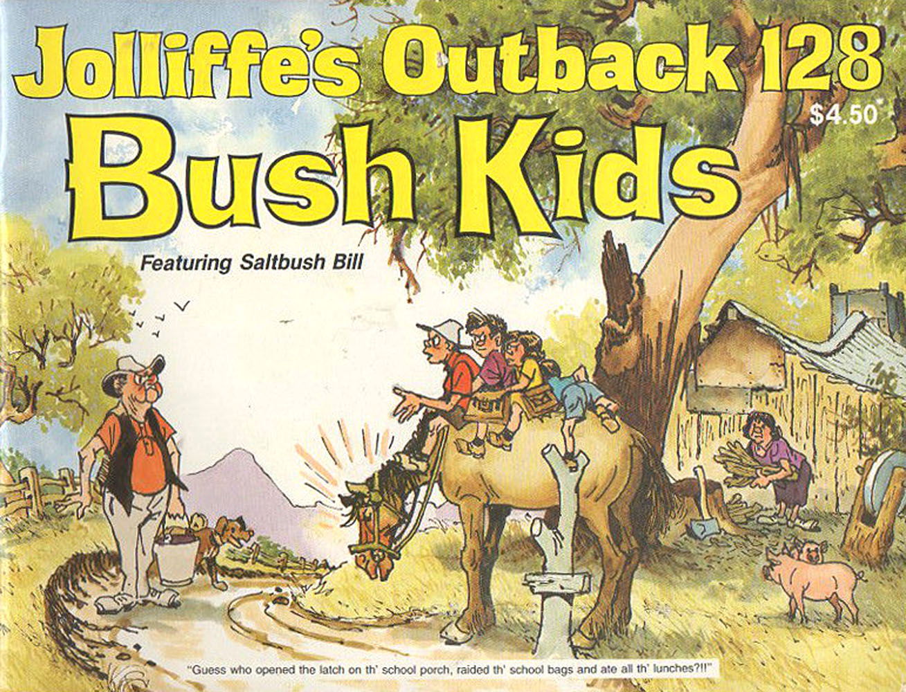 Jolliffe's Outback Cartoons & Australiana (Jolliffe, 1979? series) #128 — Bush Kids (November 1993)