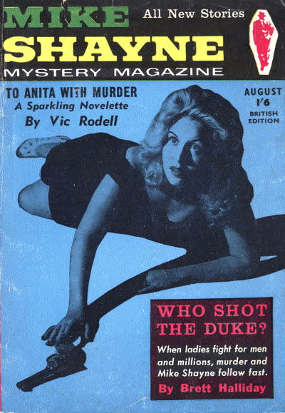 Mike Shayne Mystery Magazine (Frew, 1957? series) v1#4 (August 1957)