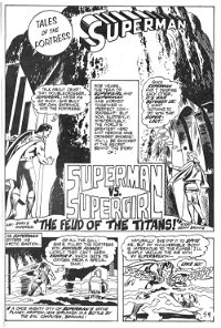 Superman Supacomic (Colour Comics, 1959 series) #167 — Superman vs. Supergirl "The Feud of the Titans" (page 1)
