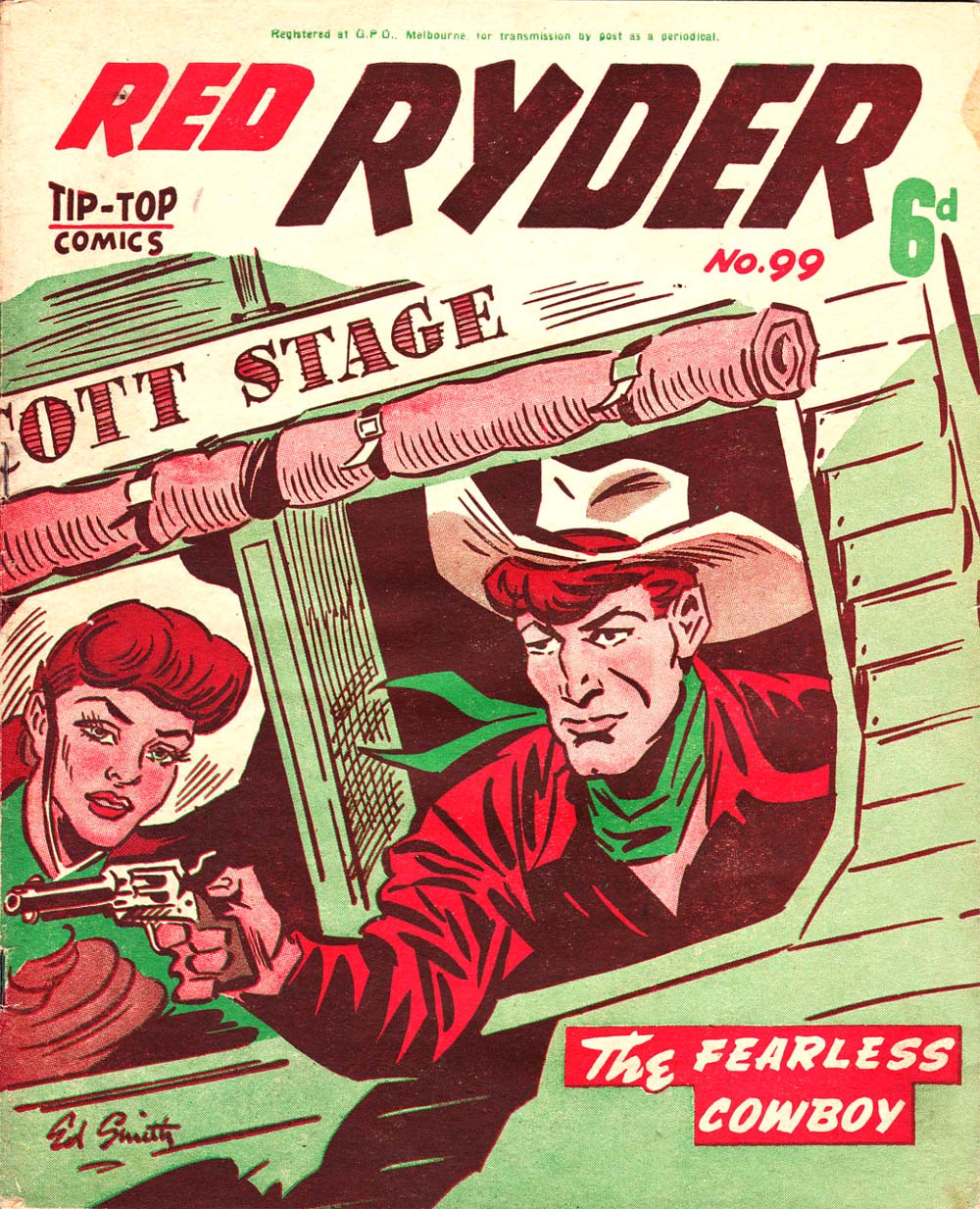 Red Ryder the Fearless Cowboy (Southdown Press, 1945 series) #99 — Adventures of Red Ryder ([July 1949?])