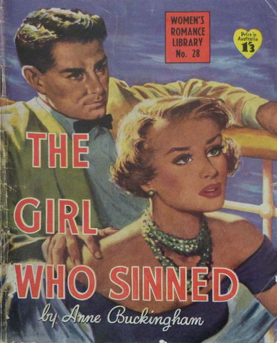 Women's Romance Library (Frew, 1955? series) #28 — The Girl Who Sinned [1957?]