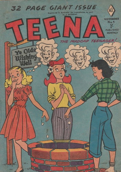 Teena The Madcap Teenager! (Junior Readers, 1956 series) #4 November 1956