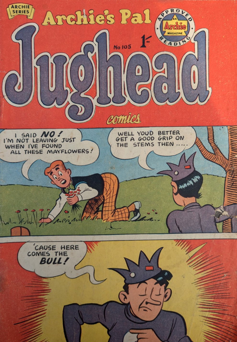 Archie's Pal Jughead Comics (Archie, 1954? series) #105 ([October 1958?])