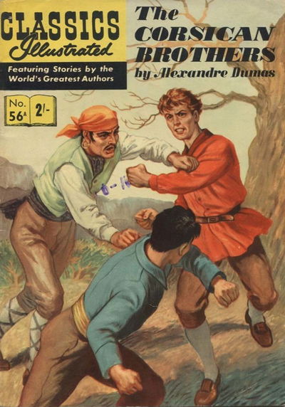 Classics Illustrated (Strato, 1954 series) #56A [HRN 134] (October 1962) — The Corsican Brothers [October 1962?]