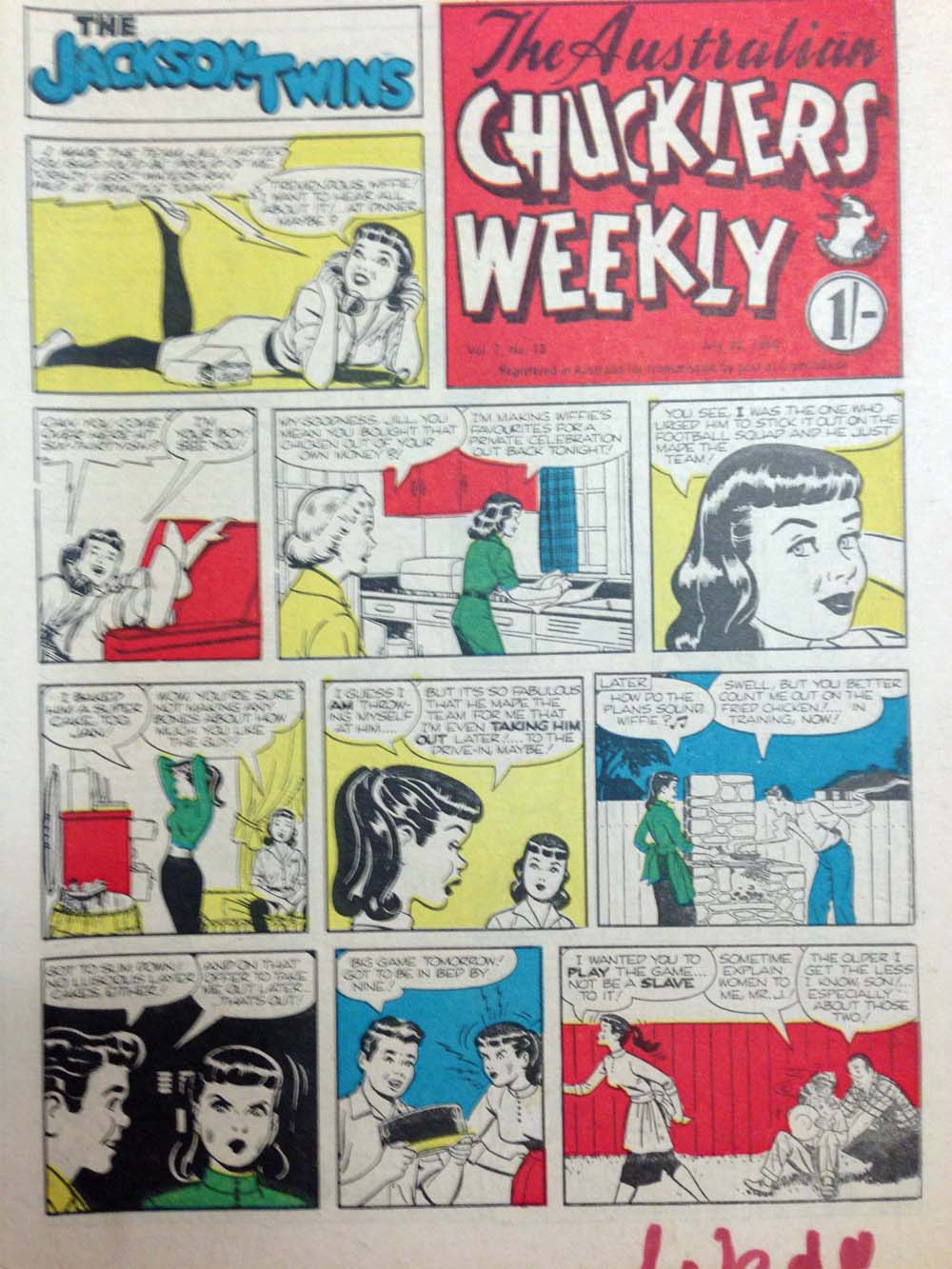 The Australian Chucklers Weekly (Chucklers, 1959 series) v7#13 (22 July 1960)