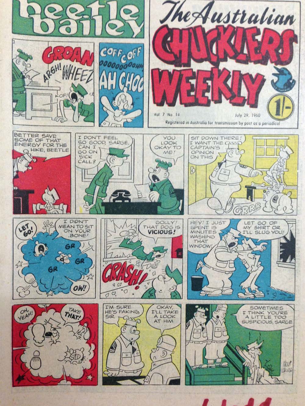 The Australian Chucklers Weekly (Chucklers, 1959 series) v7#14 (29 July 1960)