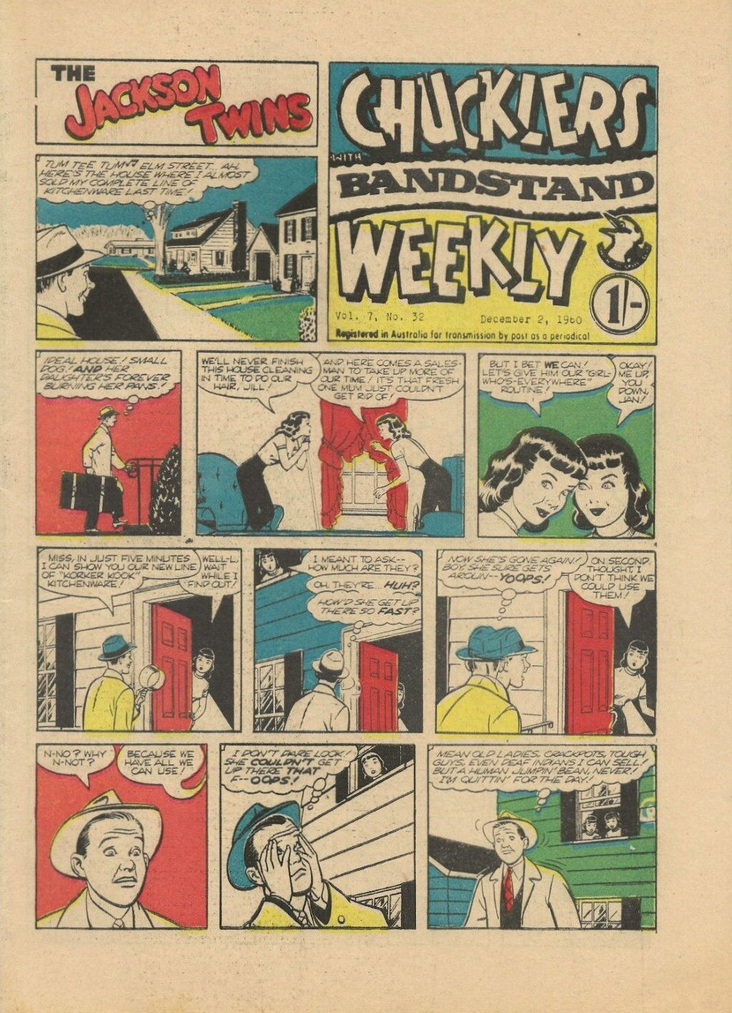 Chucklers Weekly with Bandstand (Chucklers, 1960 series) v7#32 (2 December 1960)
