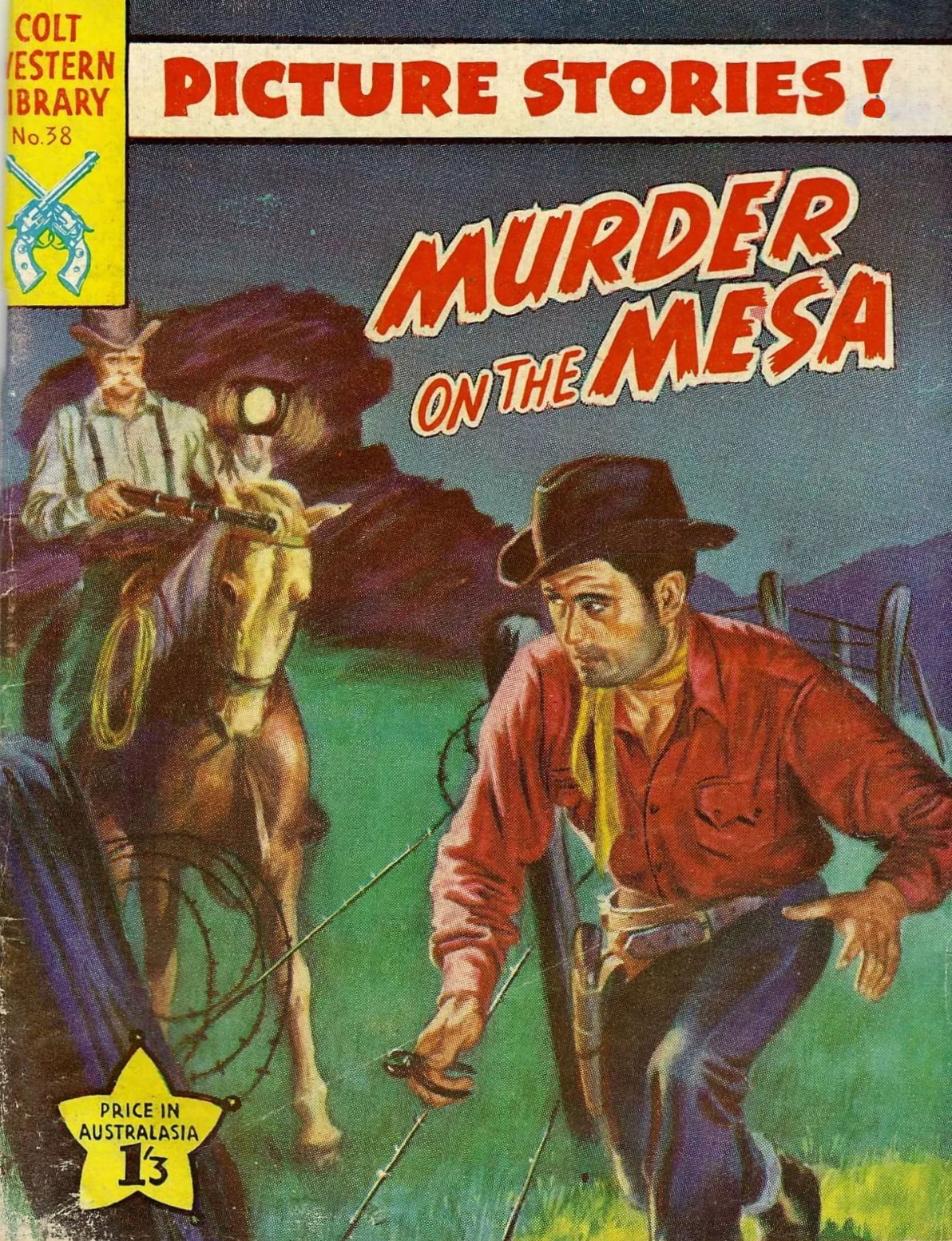 Colt Western Library (Approved, 1955 series) #38 — Murder on the Mesa ([August 1958?])