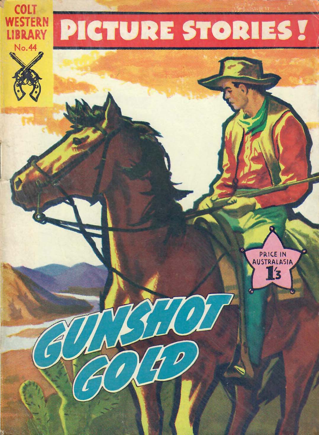 Colt Western Library (Approved, 1955 series) #44 — Gunshot Gold ([February 1959?])