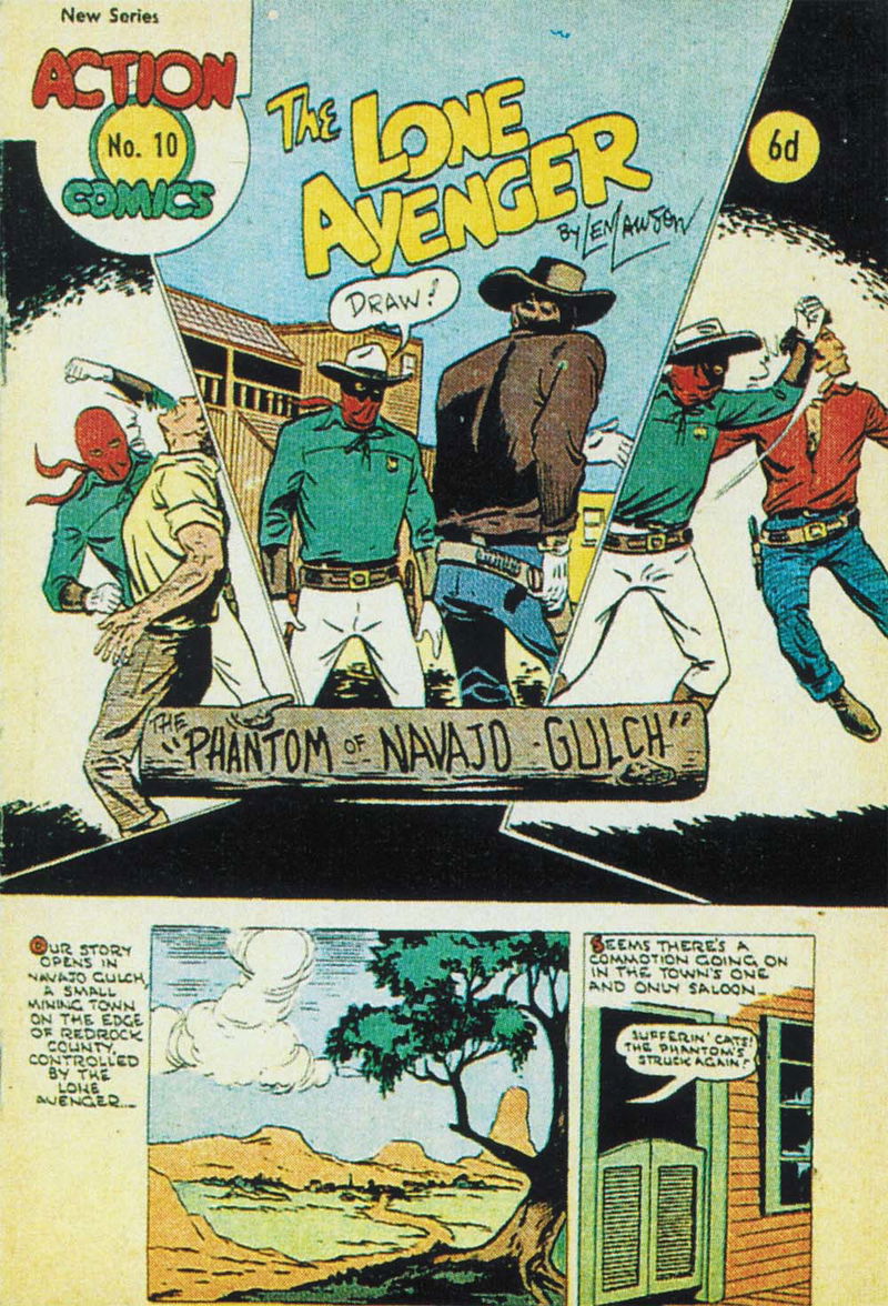 Action Comics (Action Comics, 1951 series) #10 — The Lone Avenger ([April 1951?])