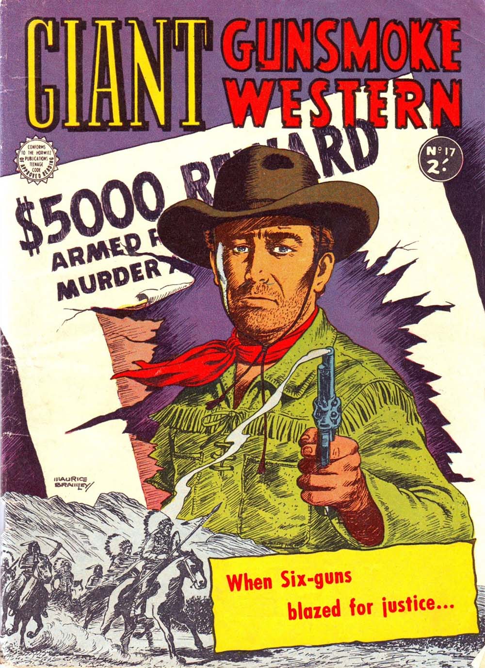 Giant Gunsmoke Western (Horwitz, 1958 series) #17 ([April 1962?])