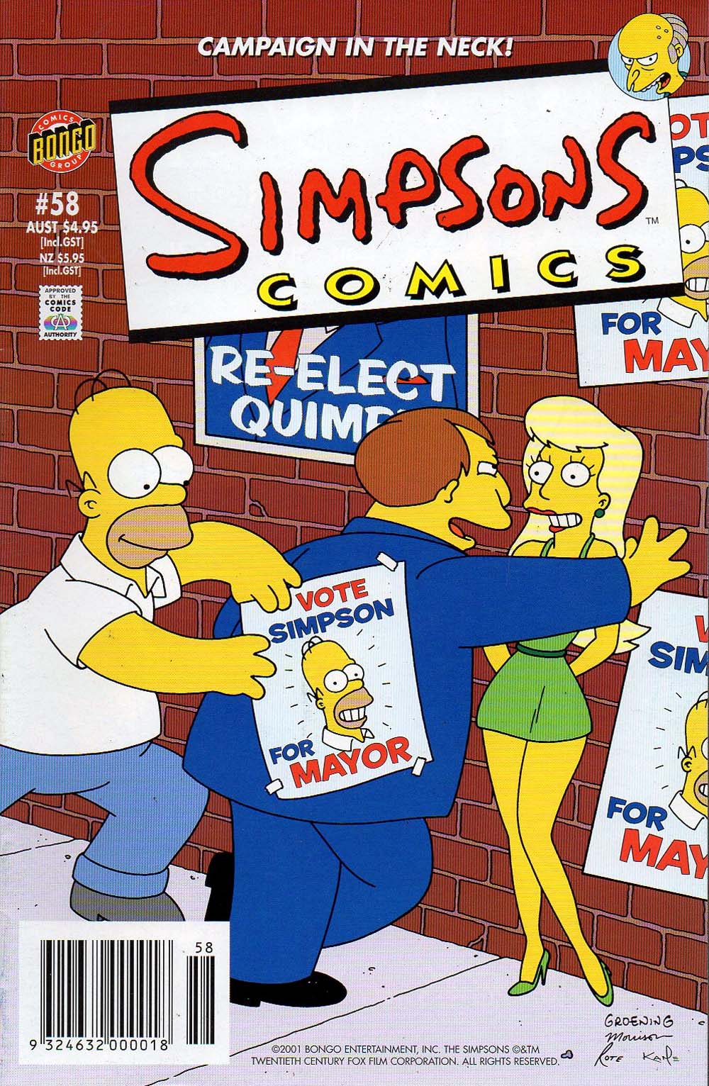 Simpsons Comics (Otter Press, 1998? series) #58 (2001)