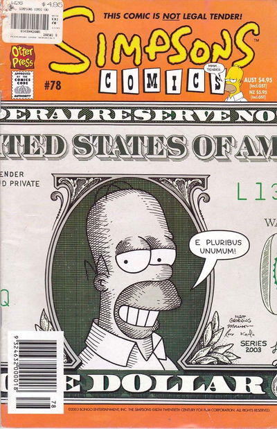 Simpsons Comics (Otter Press, 1998? series) #78 [February 2002?]