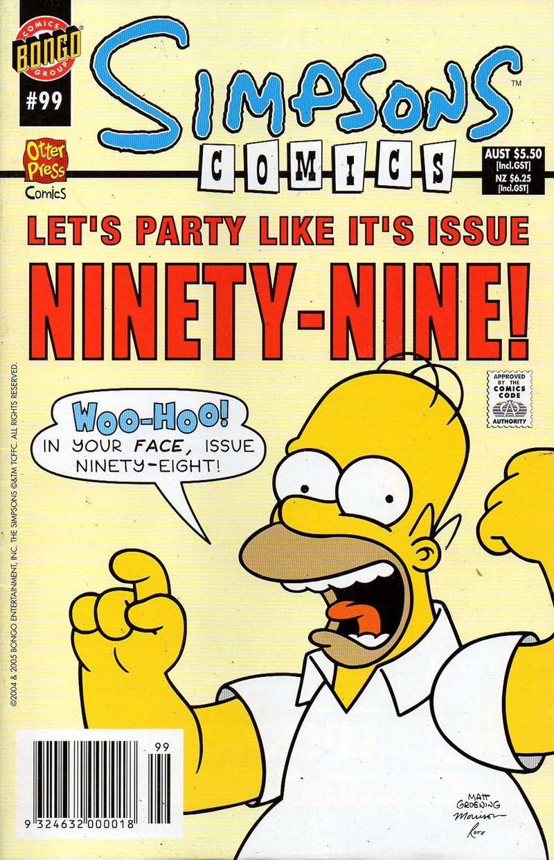 Simpsons Comics (Otter Press, 1998? series) #99 (2005)