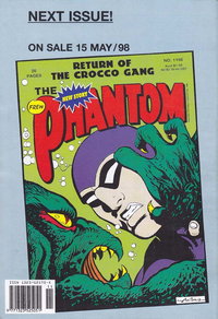 The Phantom (Frew, 1983 series)  #1197 (May 1998) — [Back cover]