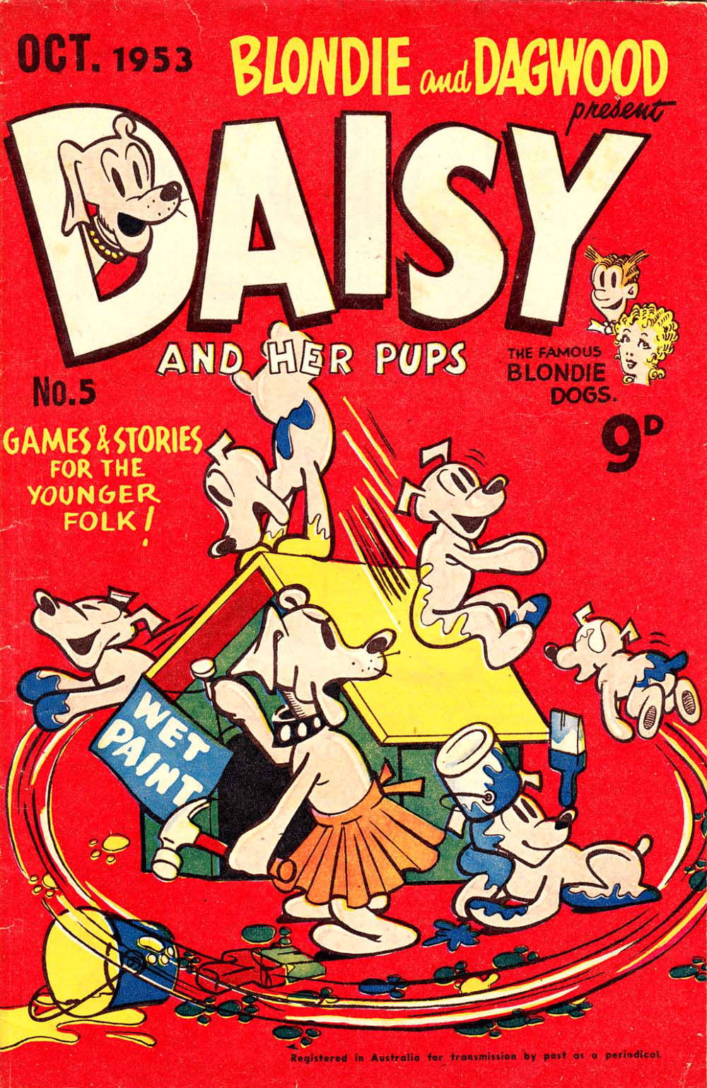 Ausreprints Series Gallery Daisy And Her Pups Associated Newspapers Ltd 1957 Series 9697