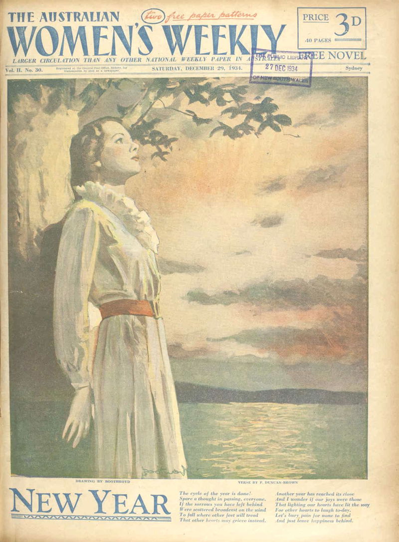 The Australian Women's Weekly (Sydney Newspapers Ltd., 1933 series) v2#30 (29 December 1934)