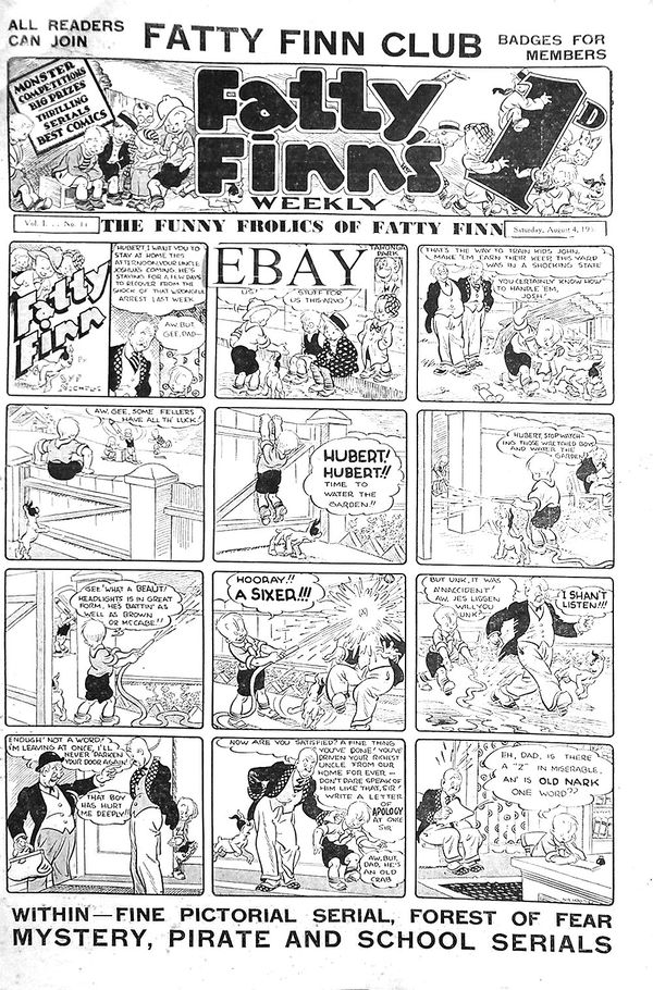 Fatty Finn's Weekly (Unknown, 1934? series) v1#11 (4 August 1934)