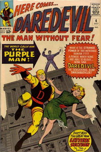 Daredevil (Marvel, 1964 series)  #4 (October 1964) — The World Calls Him "The Purple Man"